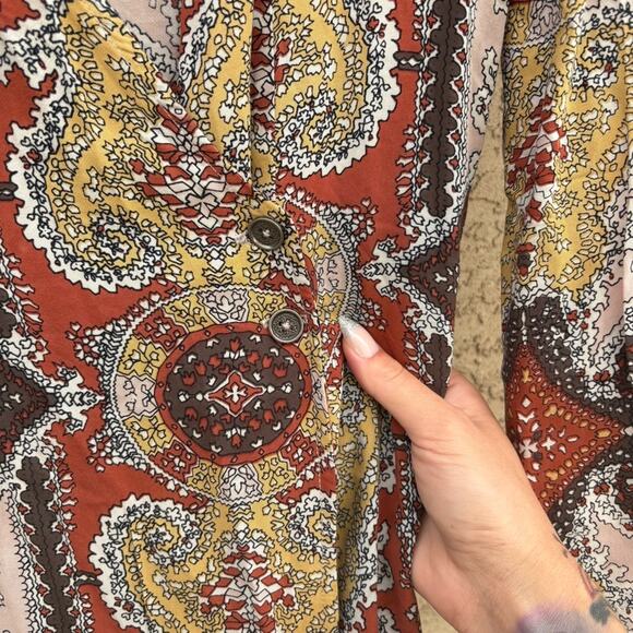 Cleobella bohemian long sleeved wrap blouse tunic, women's medium - Picture 4 of 7